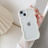 QLTYPRI Compatible with iPhone 13/iPhone 14(6.1 inch) Case, Cute Curly Wave Frame Clear Case for Girls Women, Transparent Soft Silicone TPU Bumper...
