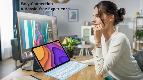 Wireless Bluetooth Keyboard and Mouse Combo Portable Mini Small Slim Compact Typewriter Ergonomic Travel Bluetooth Keyboard Mouse for iPhone iPad ...