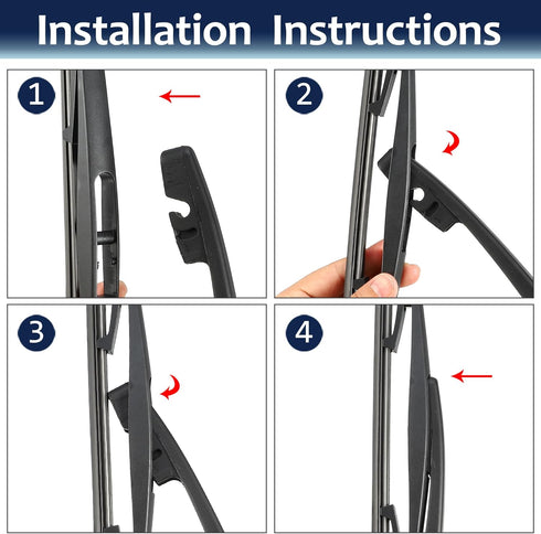 X AUTOHAUX Rear Windshield Wiper Blade Arm Set for Nissan X-Trail 2007 2008 2009 2010 2011 2012 2013...