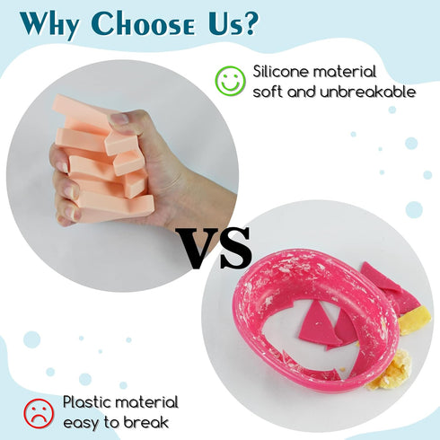 Silicone Soap Dish for Bar Soap Holder for Shower Bathroom Self Draining Waterfall Drying Tray Keep Soap Bars Dry Clean & Easy Cleaning (2, Black)...