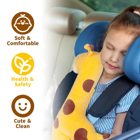 Barelove Seat Belt Cover Pillow for Kids, Car Seatbelt Cushion Shoulder Neck Support Protector Pad, Soft Stuffed Plush Travel Vehicle Safety Belts...