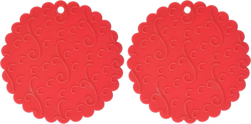 Norpro Grip Silicone Jar Opener Potholder Trivet Red Non Slip Grip 566 (2-Pack)...