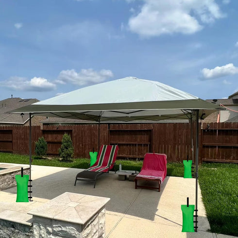Tent Weights Set of 4 Sand Bags for Canopy Legs Outdoor Instant Sun Shelter Patio 112LBS Large Heavy Duty (Green)...