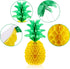 Blulu 6 Pieces 14 Inch Pineapple Honeycomb Centerpieces Tissue Paper Pineapple Table Hanging Decorations for Tropical Luau Hawaiian Jungle Party S...