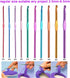KOKNIT Crochet Hooks Set with Storage Case, Soft Grip Ergonomic Crochet Needles, Smooth Coloured Aluminum Yarn Crochet Hooks Crochet Kit with Croc...