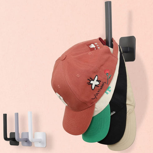 Hat Rack for Baseball Caps - Adhesive Hat Hooks for Wall, Hat Hanger Storage Cap Organizer, No Drilling Strong Hat Holder for Door, Closet,Bedroom...