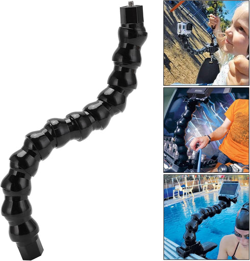 Camera Mount Arm Flexible Mount Arm, 12 Sections Sports Camera Clamp Arm Jaw, 1/4in Screw Holes to 1/4in Screw Action Camera Mounts and Clamps Arm...