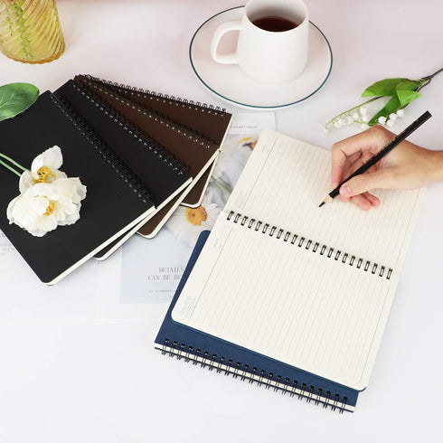 EUSOAR Spiral Lined Notebook, A5 6 packs 5.5"X8.3" 120 Pages Lined Travel Writing Notebooks Journal, Memo Notepad Sketchbook, Students College Off...