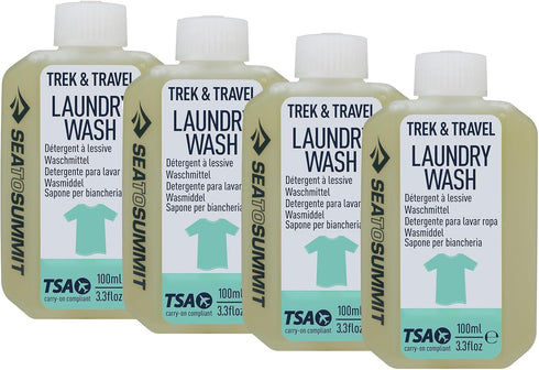 Sea to Summit Trek and Travel Liquid Laundry Wash, 4-Pack (4 x 89ml Bottles)...