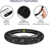 Wicca Wiccan Pentacle Star Black Cat Steering Wheel Cover Car Accessories Cute for Women Girls Girly Universal 15 Inch Neoprene Auto Interior Deco...