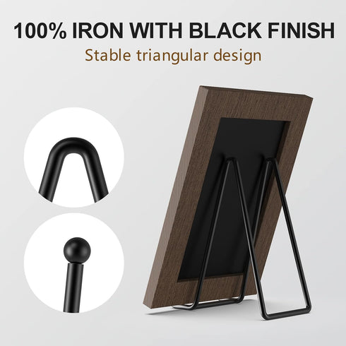 3 Pack 4.5 Inch Plate Stands for Display Picture Stand - 4.5 Inch Vinyl Table Top Display, Metal Frame Holders Decorative Plate for Book , Picture...