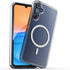 ENCASED 2-in-1 MAG Case for Samsung Galaxy A15 5G with Ring Grip Compatible with MagSafe, Magnetic Cover with Silicone Phone Holder (Clear)...