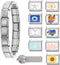 Italian Charms Bracelet Sets with 1Pcs Starter Brascelet,9Pcs Charms and Opening Tools,9mm Italian Modular Charm Bracelet Link Handmade DIY Module...