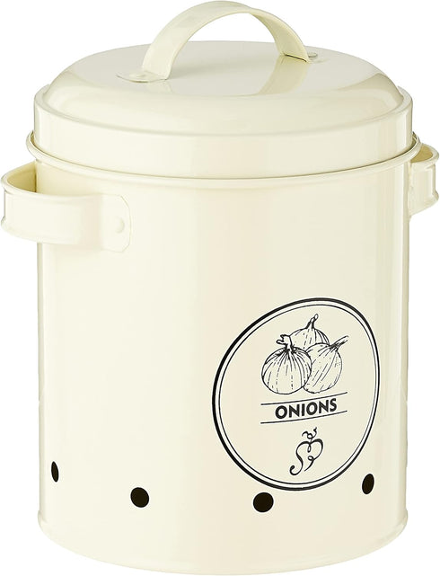 Esschert Design Onions Storage Tin, Metal...