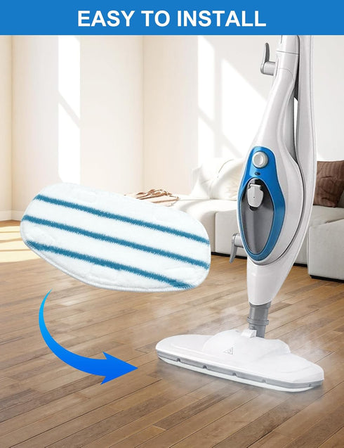 8 Pack Pur Steam Mop Pads Compatible with PurSteam ThermaPro 10-in-1 and 211 Steam Mop Cleaner Microfiber Pur Steam Mop Replacement Pad Washable R...