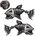 WINOMO 2Pcs 10x5 inch Fish Skeleton Decals Sticker Vinyl Auto Decal Sticker for Kayak Fishing Car...