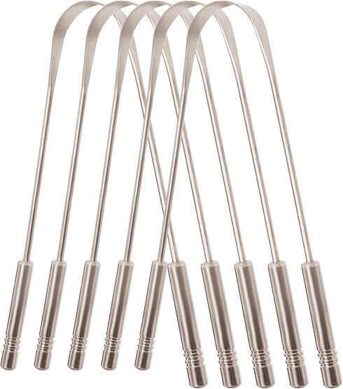 Tounge Scraper Cleaner, 100% Useful Professional Stainless Steel Tongue Cleaner, Tongue Cleaner for adults, Surgical Grade Steel, Non-synthetic Gr...