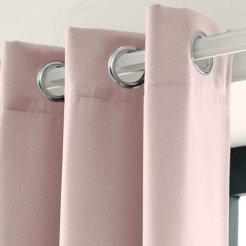 LA PALMA Thermal Insulated Blackout Darkening Grommet Living Room Curtains Window Drapes for Bedroom Pack of 2 Panels...