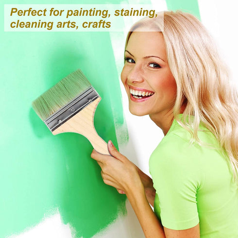 Utoolmart 5" Width Paint Brush Painting Drawing Oil Glues Faux Bristle Pen Paintbrush 1Pcs...