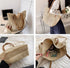 Large Straw Beach Bag for Womens, Straw Handbag Woven Tote Bag With Zipper Summer Straw Shoulder Bag...