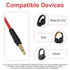 USB to 3.5mm Charging Cable Compatible with Beats by Dre, Studio, Solo Wireless Headphones, for MP3, iPod Shuffle, Speakers, Voice Recorder, 3.3ft...