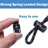 J.CARP 30Pcs Black Plastic Cord Locks End Spring Toggle Stopper, Single Hole Elastic Cord Adjuster, Suit for Drawstrings, Bags, Shoelaces, Clothin...