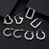 8 Pairs Stainless Steel Chunky Gold Silver Hoop Earrings Set,Gold Earrings for Women,Hypoallergenic Hoop Huggie Trendy Jewelry Earrings for Women...
