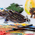 Transon Artist Detail Paint Brushes with Case 15pces for Model Miniature Painting, Nylon, Dark Brown...