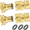 PLG ¾ Inch GHT Solid Brass Garden Hose Quick Connect Fittings,2 Male+2 Female...