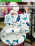 LANGYASHAN Square Storage Baskets Waterproof Canvas Children Laundry Nursery Hamper for Shelves Gift Baskets Toy Organizer Room Decor (Square Dino...
