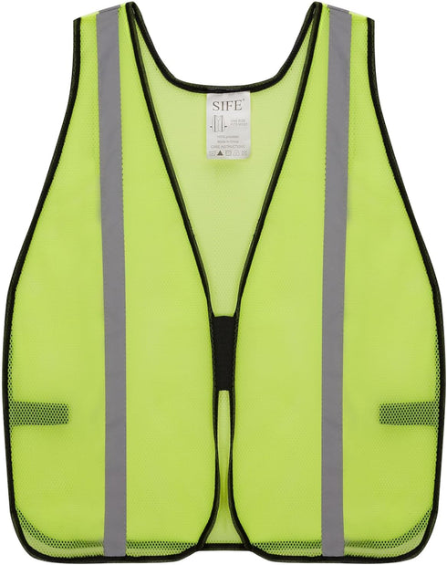 SIFE 1 Pack High Visibility Reflective Safety Vest,Made from Breathable and Neon Yellow Mesh Fabric,light weight for Man and Woman...