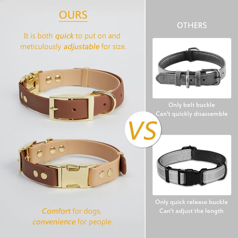 Pretty Jolly Waterproof Dog Collar with Safe Adjustable Buckle Multicolor Dog Collars Soft Comfortable Pet Collars for Medium Large Dogs Collars w...
