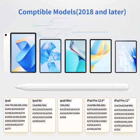 Stylus Pen for iPad,12 Mins Fast Charging for Apple iPad Pencil with Palm Rejection, Tilt Sensitivity,Work for iPad Pro 11", iPad Pro 12.9" iPad A...
