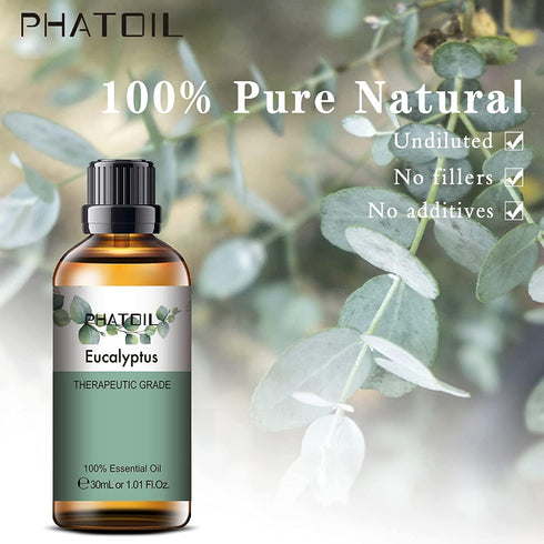 Eucalyptus Essential Oil 30ML, Pure Eucalyptus Essential Oils for Diffuser, Humidifier, Aromatherapy, Perfect for DIY Soap, Candle, Bath Bombs Mak...