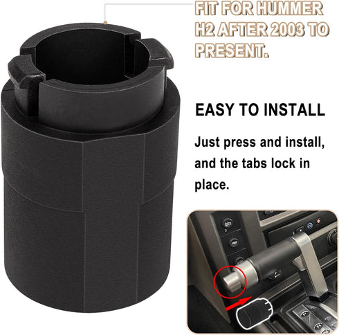 H2 Transmission Shifter Button Compatible with 2003+ Hummer H2, Gear Shift Handle Knob Button Black, Easily Removed from Shifter with a Twist and ...