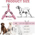 Pink Dog Harness and Leash Set, Adjustable Soft Breathable Bamboo Fabric Gentle Comfortable Control Harness & Pet Leash with Easy Snap Hook for La...
