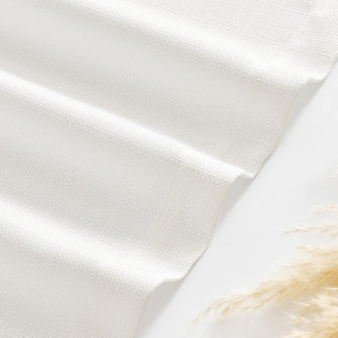 jinchan Kitchen Curtains 24 Inch Linen Textured Cafe Tier Curtains for Living Room Bathroom Farmhouse Half Window Set Light Filtering Rod Pocket D...