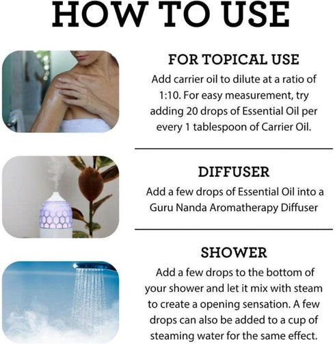 GuruNanda Sleep Essential Oil Set (Pack of 3 x 0.34 Fl Oz) - 100% Pure, Natural & Undiluted Cedarwood, Frankincense & Lavender Aromatherapy Oils f...