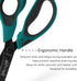 Ashton and Wright - Titanium HD - Heavy Duty Scissors for Office, Home, Kitchen and Craft - 210mm / 8” - Titanium Coated Blades (Teal, Right Hande...