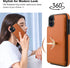 Folosu Compatible with iPhone 11 Case Wallet with Card Holder, 360°Rotation Finger Ring Holder Kickstand Protective RFID Blocking PU Leather Doubl...