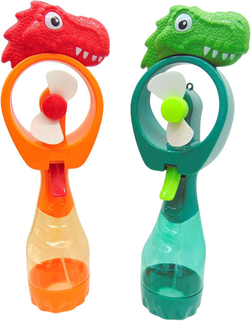 Dinosaur Misting Spray Bottle Fan Kids Personal Cooling Mist Portable Handheld Humidifier Powered Tyranasaurus T-Rex Fans with Mist for Boys or Gi...