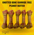 DOGCHEWZ™ Rawhide Free Knotted Bone Peanut Butter Small Dog Chew Treats 5" (5 Ct/Bag) - Chicken Flavor - Gluten Free...