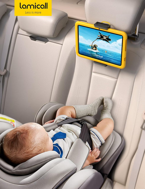 Lamicall Car Tablet Headrest Holder - Car Back Seat Headrest Tablet Mount Stand for Kids, Road Trip Essentials, Compatible with 2024 iPad Pro 11/1...
