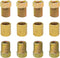 12pcs Brake Line Fittings with 4 Unions and 8 Nuts, 3/8 Inch - 24 Threads Brake Fuel Line Fittings Assortment Brass Inverted Flare Brake Assortmen...