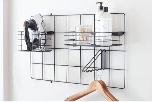 iDesign Jayce Metal Iron Holder, Storage Basket for Modular Grid Wall System, Organizer for Kitchen, Bathroom, Bedroom, Office, Basement, Garage 8...