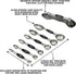 1/8, 1/4, 1/2 tsp, 1 tsp, 1/2, 1 Tbls, 18/10 (304) Stainless Steel/Black...