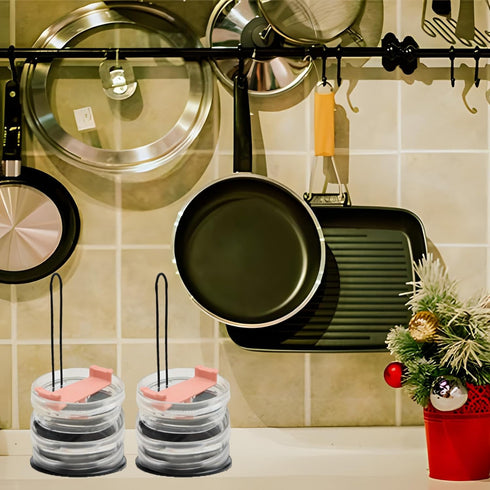 3 Pieces Tumbler Lid Organizer?Lid Organizer with Collapsible Design?Can Accommodate Up to 10 Cup Lid?Saves Kitchen Cabinet and Countertop Space ?...