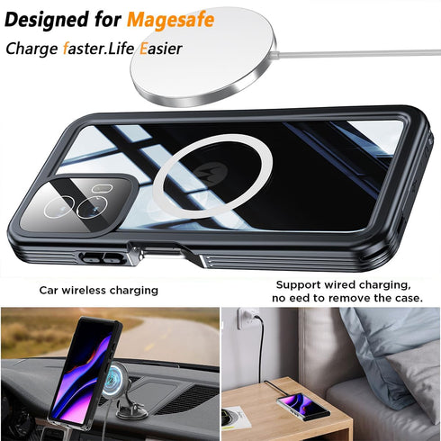for Motorola Moto G Power 5G 2024 Case Waterproof,Built-in Lens&Screen Protector/Full Body Shockproof/20 FT Military Drop Proof/Dustproof/IP68 Und...