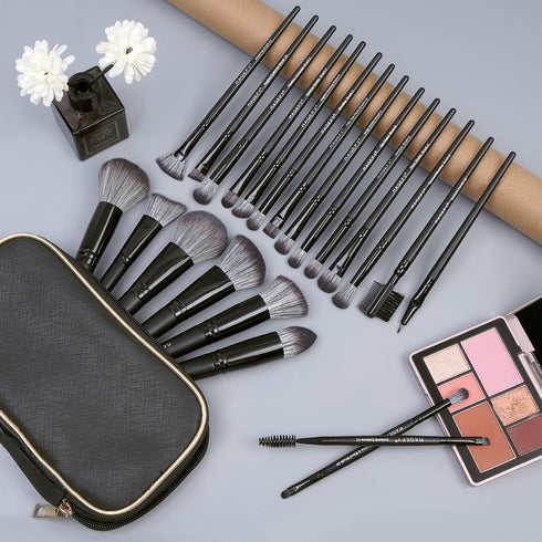 MAGEFY Makeup Brush Set, 22 Pcs Premium Synthetic Makeup Brushes Foundation Eyeshadow Brush Powder Blush Concealers Brush Set Travel Makeup Brushe...