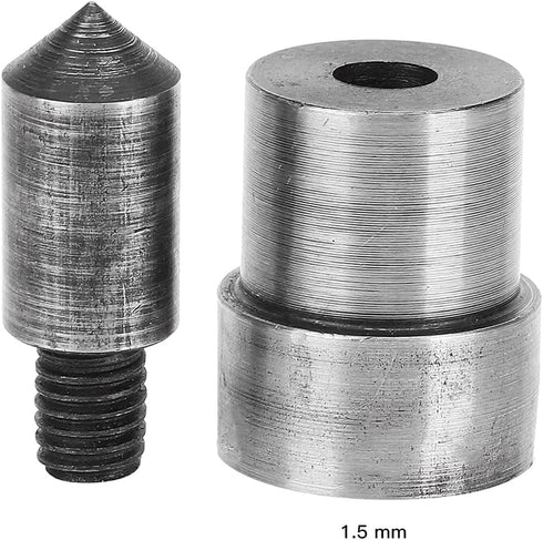 2Pcs Heavy Duty Metal Grommet Die Mold Eyelet Hand Press Punch Machine Tool Spring Snap Fastener Button Die for Hand Pressing(1.5 mm)...